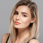 Stud Earrings 4mm Moissanite Twist Flower Earrings 925 Sterling Silver