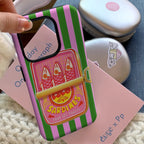 Sardines Green Pink Stripe iPhone Case Must-Have Double Layer Cover