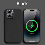 Liquid Silicone iPhone Case Magsafe Magnetic Soft Cover
