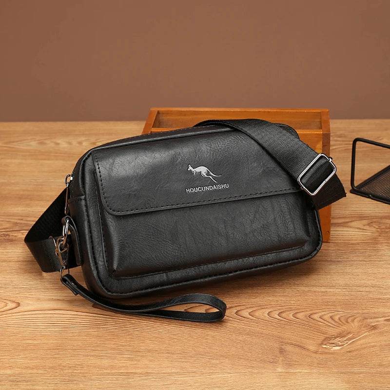 Male Crossbody Waterproof Designer Classic Messenger Bags Pouch Men's Handbag Shoulder Bag Luxury Men Boy Leather Husband - Imbasat