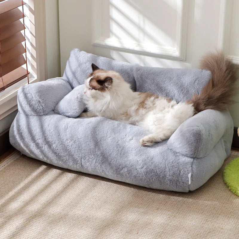 Pet Couch Bed Washable Cat Beds for Medium Small Dogs
