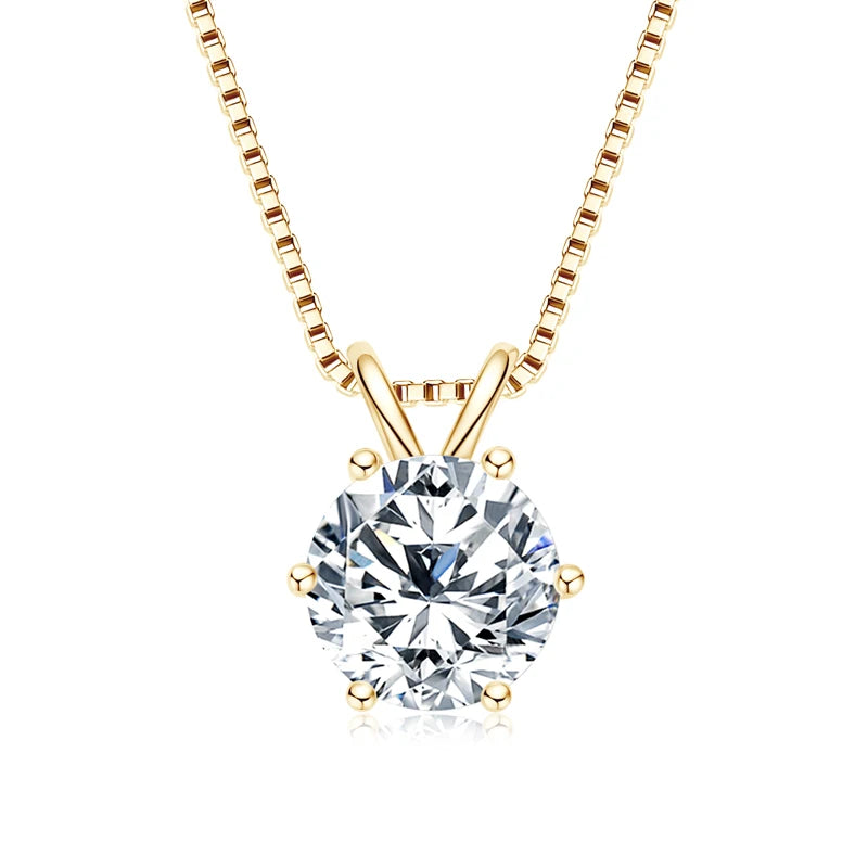 3.0 Carat Moissanite 925 Silver Diamond Necklace