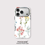 Fcicicase 2-in-1 Magnetic iPhone Case Matte Acrylic Flower
