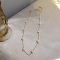 Elegant Simple Design Natural Freshwater Pearl 14K Gold