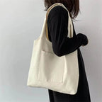 Canvas Bag for Women Shopper Handbags Environmental Storage Reusable Canvas Shoulder Tote Bag School Bags Girl Christmas Gift - Imbasat