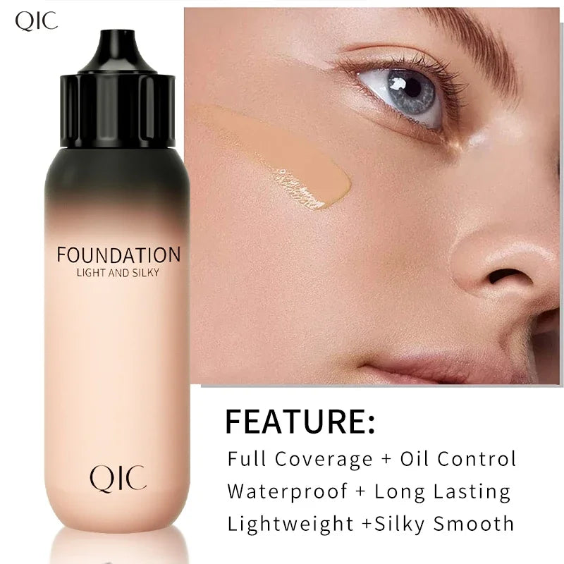 Liquid Foundation Cream Waterproof Oil-control Cover Acne Base Cream