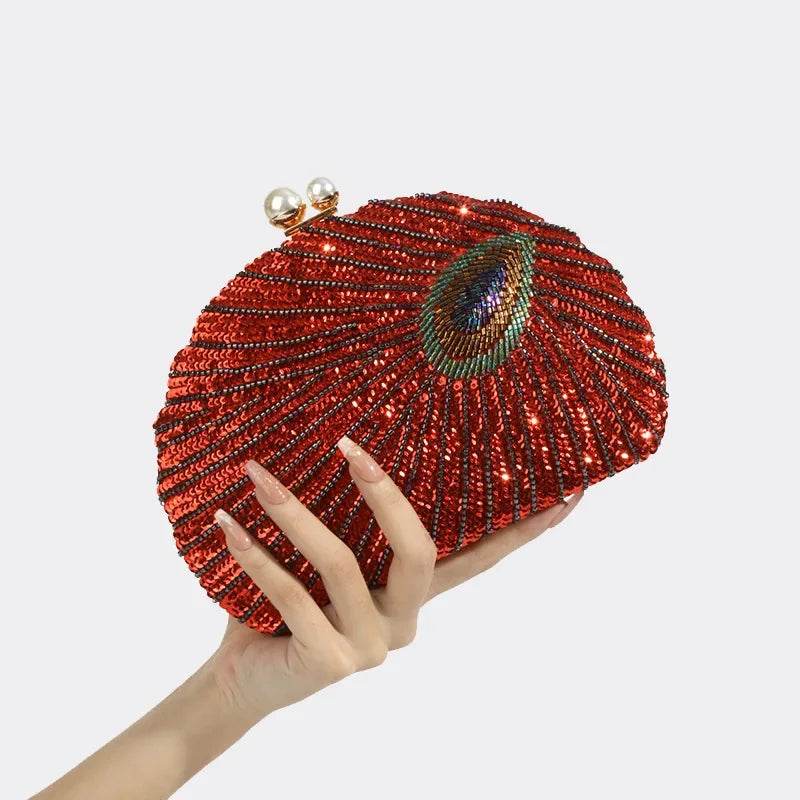 Evening Bags Luxury Lady Novelty Purses for Weddings Party Peacock Shape Design Party Clutches Blue Clutch Bag Women Handbags - Imbasat