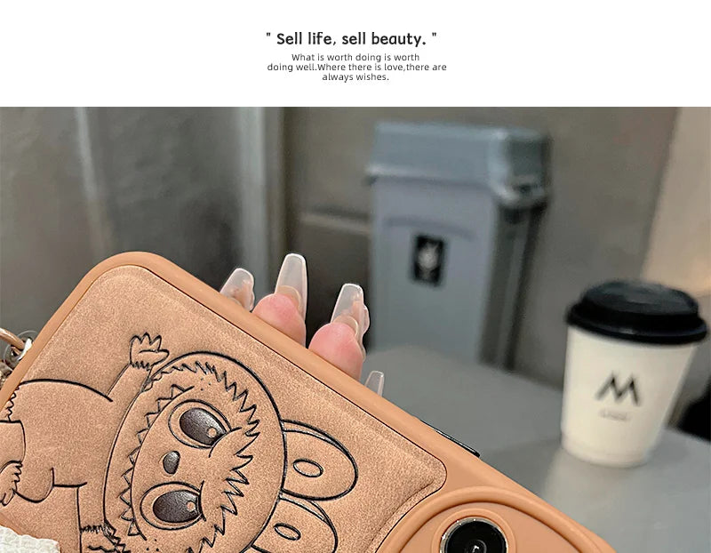 Labubu Handheld Rope Phone Case For IPhone