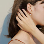 Anziw 1.0ct 6.5mm VVS1 Moissanite Twist Hoop Earrings 925 Sterling Silver