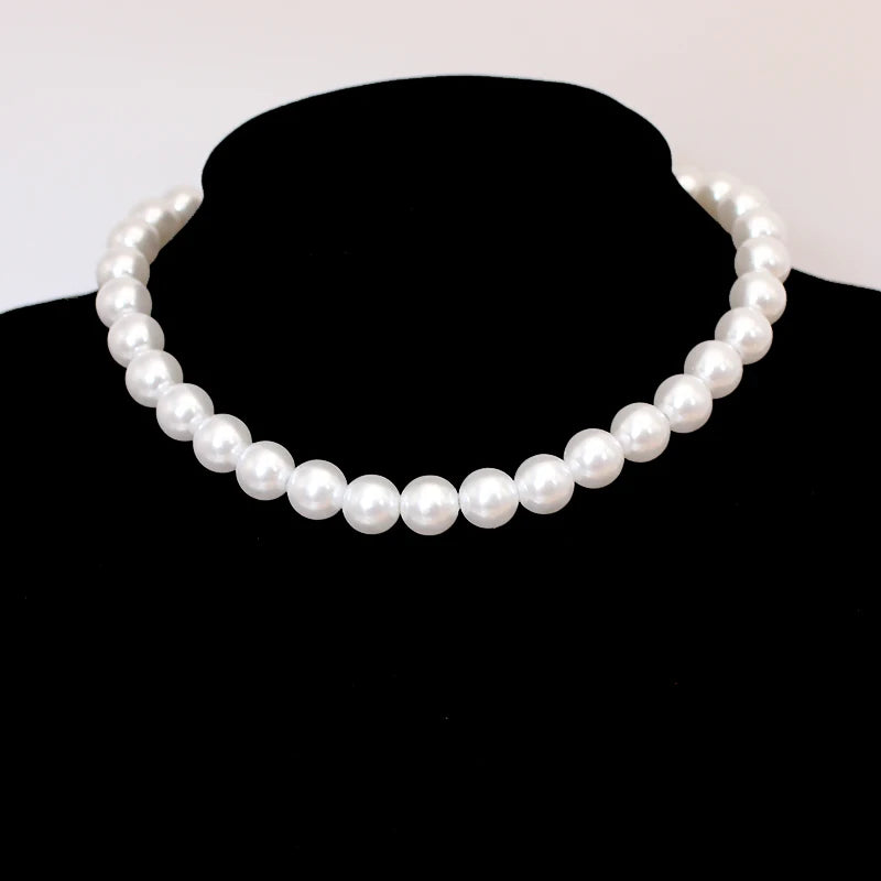 White Pearl Chokers Necklace
