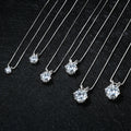 5-11mm 4CT 5CT D-E Moissanite Solitaire Pendant Necklace For Women Real 925 Silver