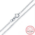 Moissanite Necklace Solid 925 Sterling Silver Diamond Circle Pendant Necklace