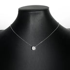 Smyoue White Gold Plated 1-10CT Moissanite Necklace
