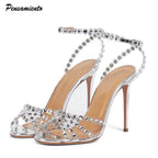 Sequined Crystal Spike High heels