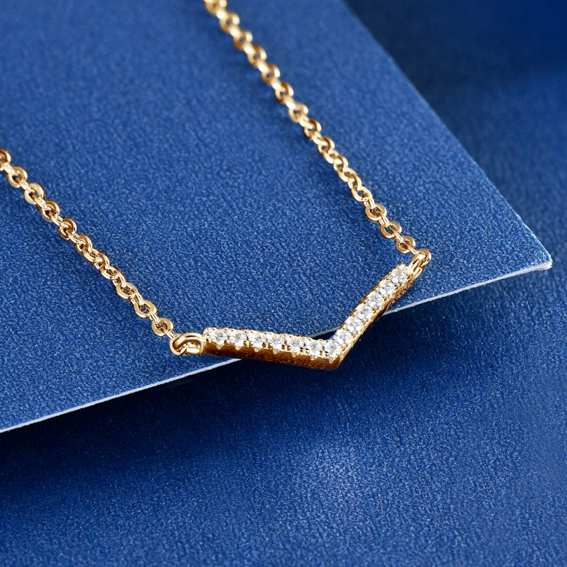 925 Sterling Silver 1mm Moissanite Pendant Necklace