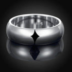 High Quality 925 Sterling Silver Rings Fashion Simple Round Circle Rings For Women Party Jewelry Size 5 6 7 8 9 10 - Imbasat