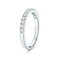 Anziw Classic Stackable Rings 925 Sterling Silver 2mm D Moissanite