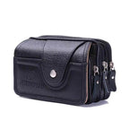 Genuine Leather Hand Bags For Men Large Capacity Money Purse Cell Mobile Phone Pocket Women Soft Double Zipper Male Clutch Bags - Imbasat