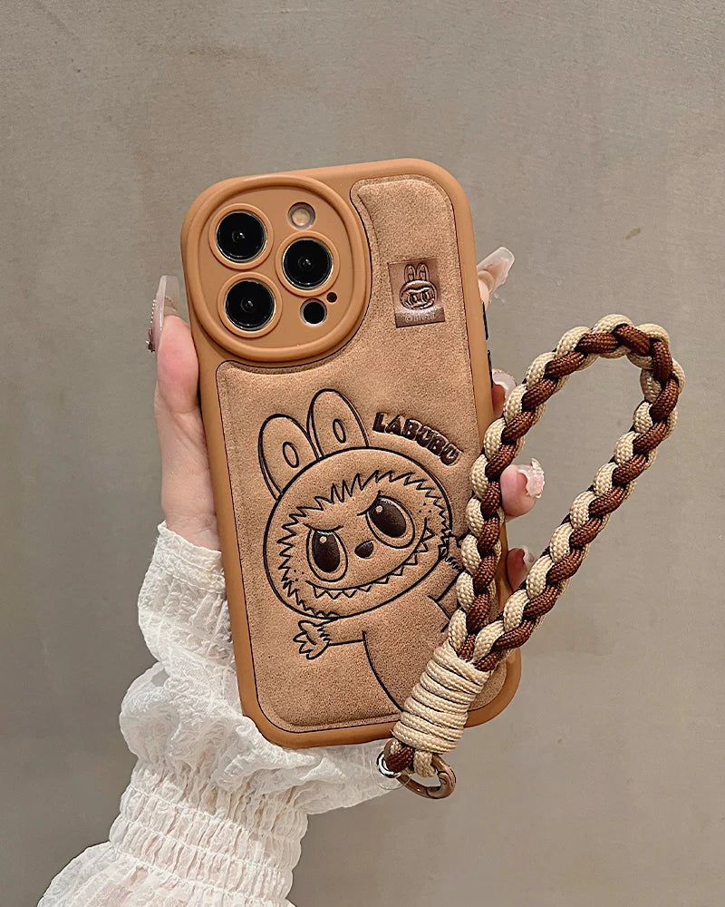 Labubu Handheld Rope Phone Case For IPhone