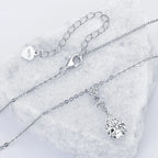 2ct Pear Cut Moissanite Waterdrop 925 Silver Adjustable Chain Necklaces