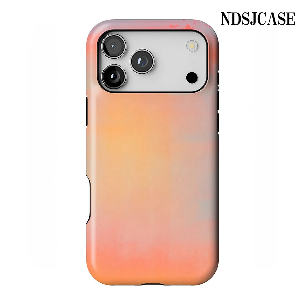 Peach Veil iPhone Case Luxury Double Layer Cover