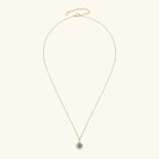 Anziw 8MM 2.0CT D Color Round Moissanite Bubble Pendant Necklace Solid Silver 925 Sterling