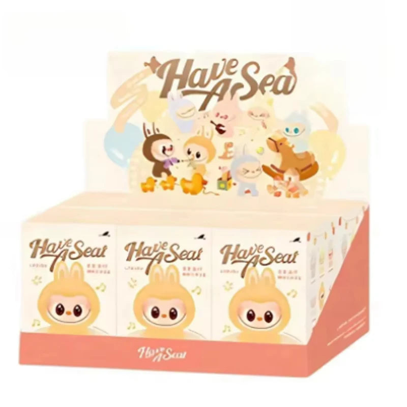 Kawaii Monsters Labubu Have A Seat Series Vinyl Face Doll Model Toy Blind Box Keychain