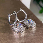 D Moissanite 3ct Earrings 925 Sterling Silver Original Certified Moissanite 1ct Hoop Drop Dangle Earrings 2ct Huggie for Women - Imbasat