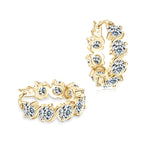 Anziw Jewelry Luxury 4.8CTW. 4mm Moissanite Earrings Hoops