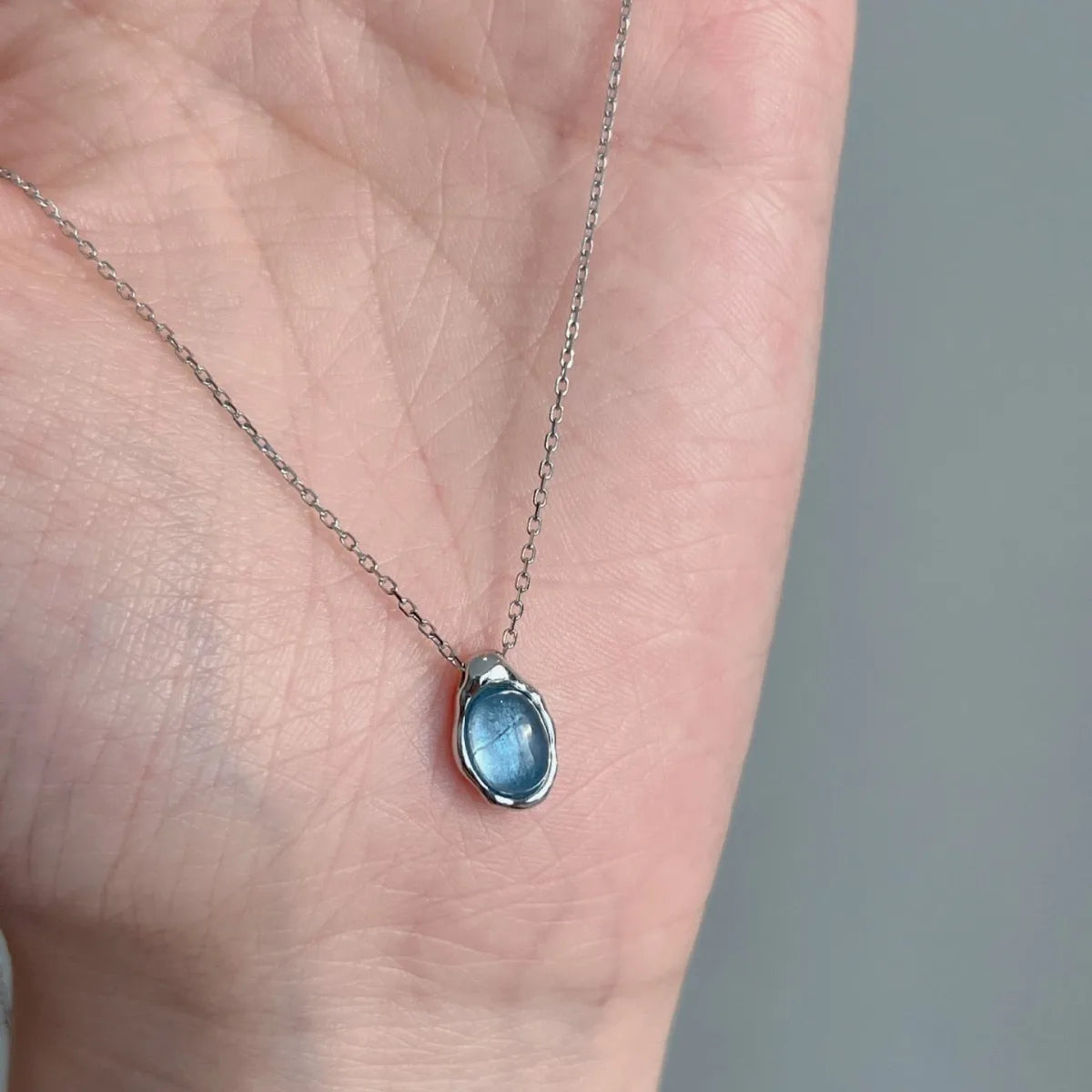 925 Silver Pearl Simple Elegant Thin Chain Pendant Necklace