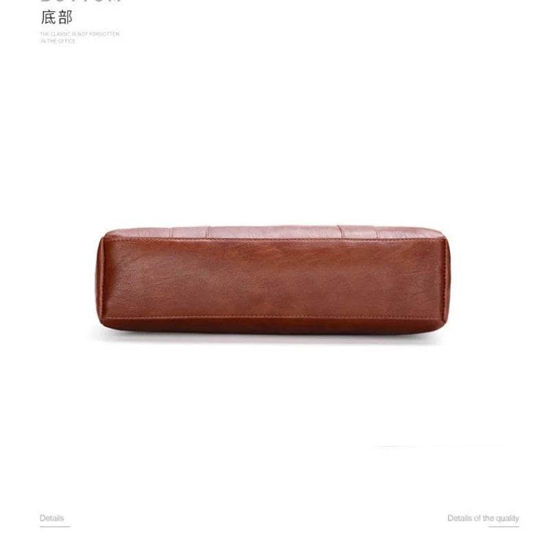 New Casual PU Leather Large Capacity Tote Bags for Women Fashion Solid Color Zipper Female Shoulder Bag Ladies Handbag - Imbasat