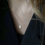 925 Silver Pearl Simple Elegant Thin Chain Pendant Necklace