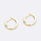 Moissanite Mini Hoops Earrings 925 Sterling Silver