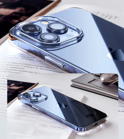 Luxury Transparent Case For iPhone 16 15 11 12 13 14 Pro Max Soft TPU Silicone For iPhone XR XS Max 8 Plus Back Cover Clear Case